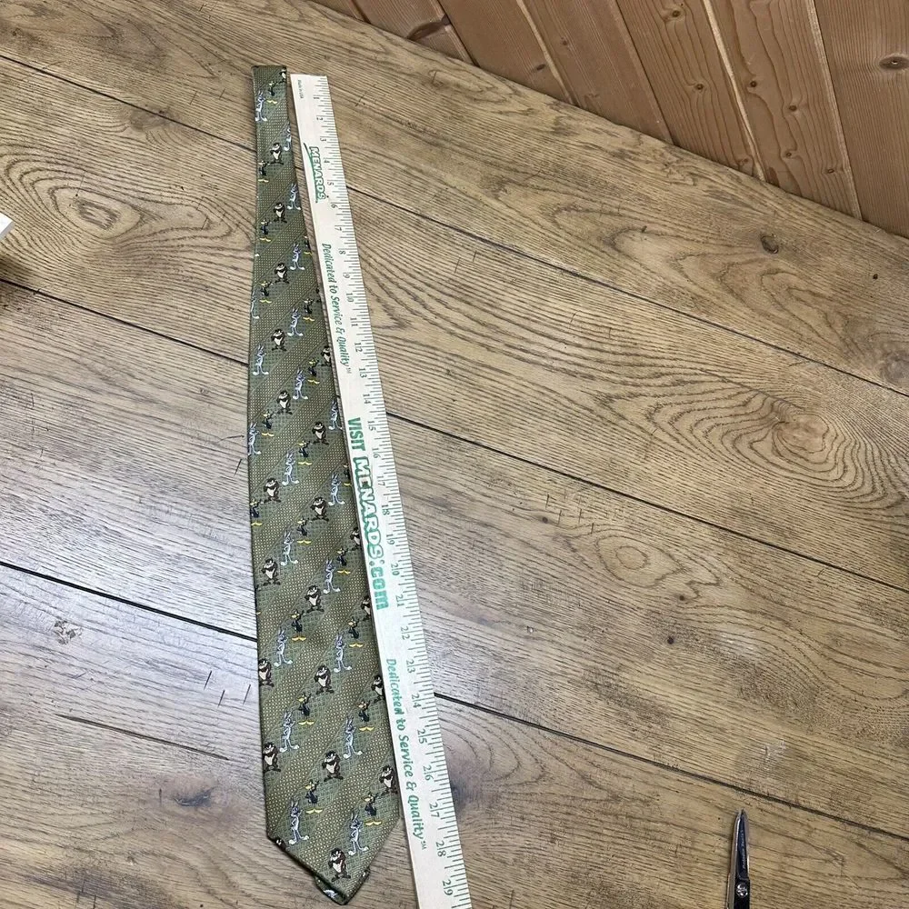 Vintage Looney Tunes Mania‎ Taz Daffy Duck Bugs Bunny Neck Tie 1999, 4